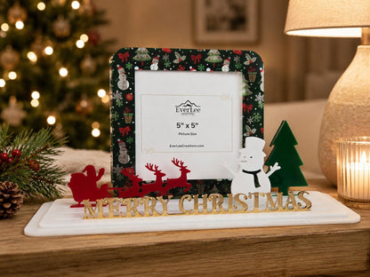 Interchangeable Seasonal Picture Frame Expansion Pack | Includes 1 Frame & 3 Collectible Charms | Signature Base Required