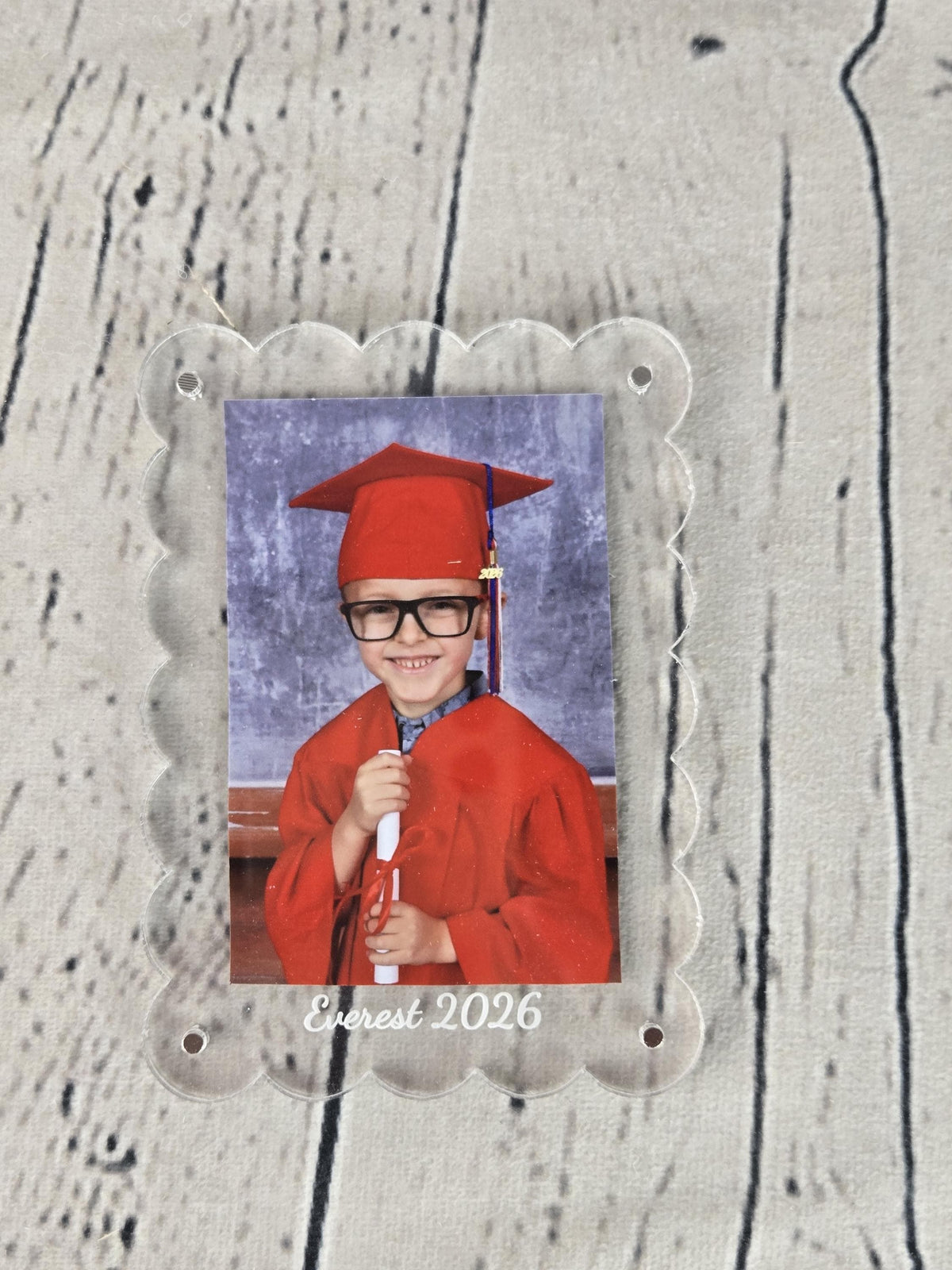 Personalized Christmas Photo Ornament, Custom Picture Frame Ornament, Christmas Keepsake Gift