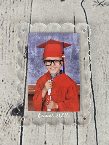 Personalized Christmas Photo Ornament, Custom Picture Frame Ornament, Christmas Keepsake Gift