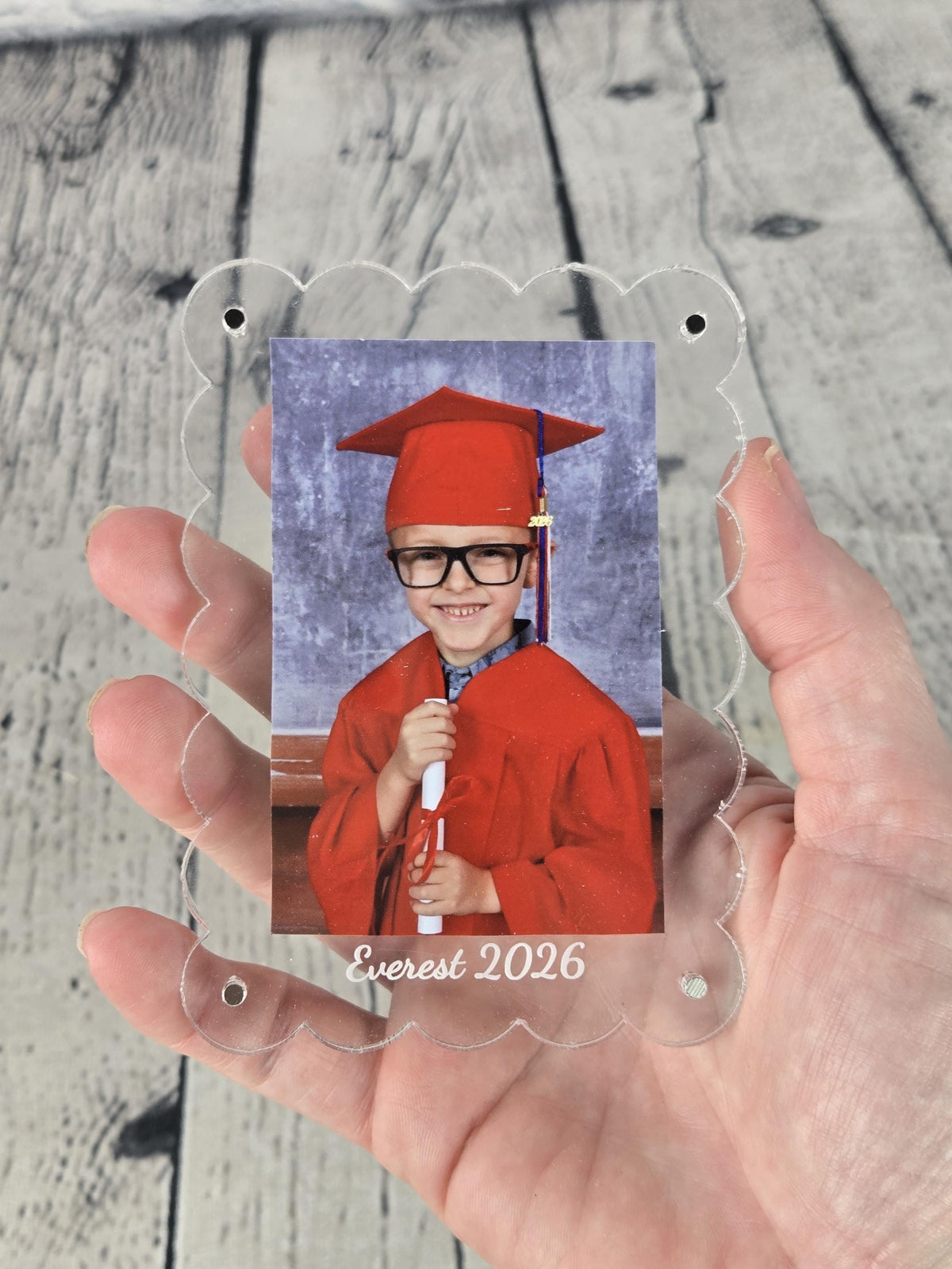 Personalized Christmas Photo Ornament, Custom Picture Frame Ornament, Christmas Keepsake Gift