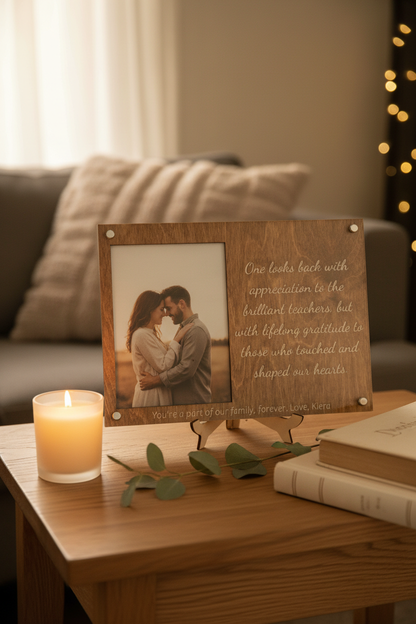 Lifestyle Shot - Personalized Engraved Picture Frame