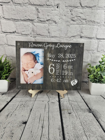 Personalized Birth Announcement Picture Frame - EverLee Creations