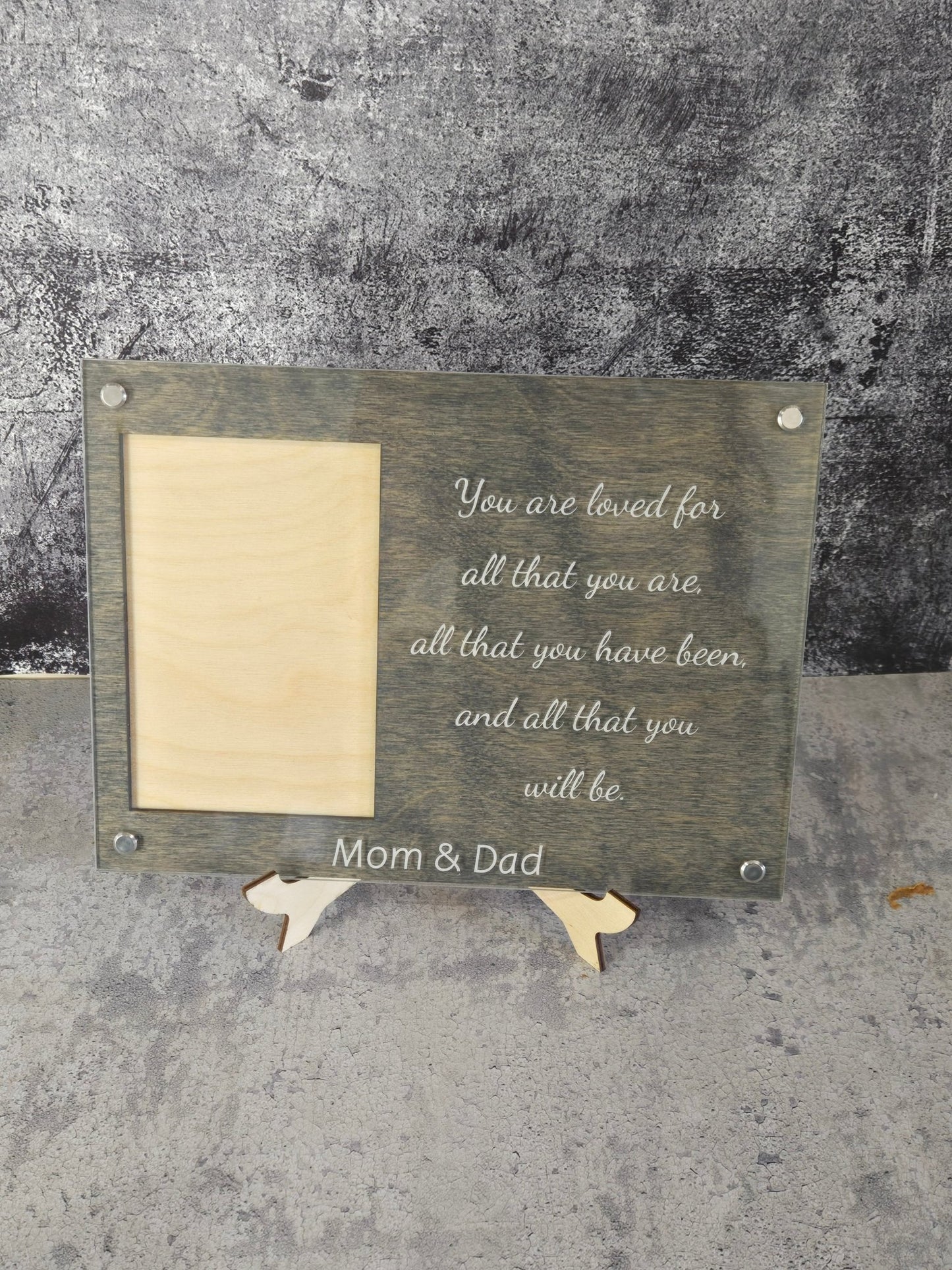 Personalized Engraved Picture Frame - Personalize With Your Favorite Quote or Personal Message - EverLee Creations