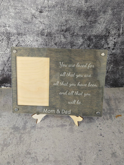 Personalized Engraved Picture Frame - Personalize With Your Favorite Quote or Personal Message - EverLee Creations