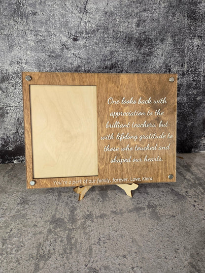 Personalized Engraved Picture Frame - Personalize With Your Favorite Quote or Personal Message - EverLee Creations