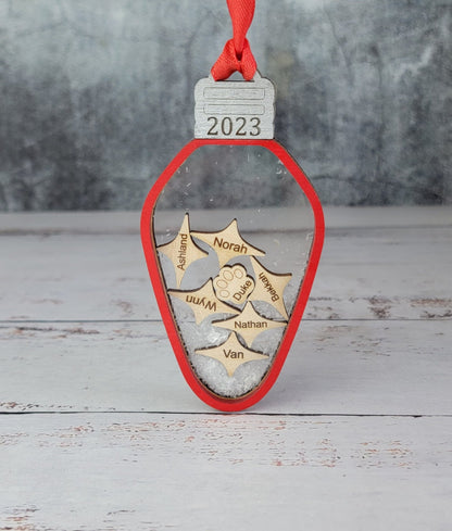 Personalized Family Christmas Ornament Christmas Light Ornament | Gift Box Included! Christmas 2023 | Family Gift| Annual Family Ornament - EverLee Creations