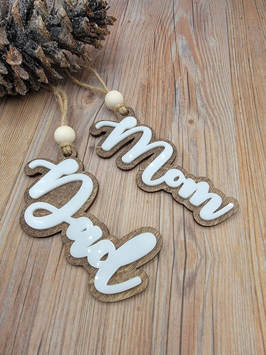 Personalized Stocking Tag Ornament,Personalized Christmas Stocking Tag- Family Names - EverLee Creations