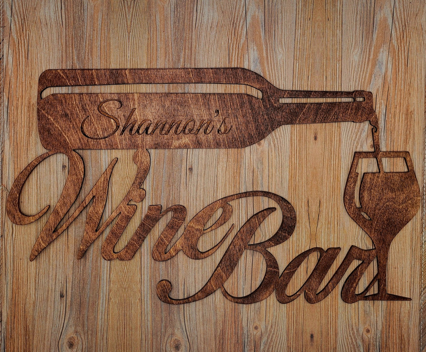 Personalized Wine Bar Sign - EverLee Creations