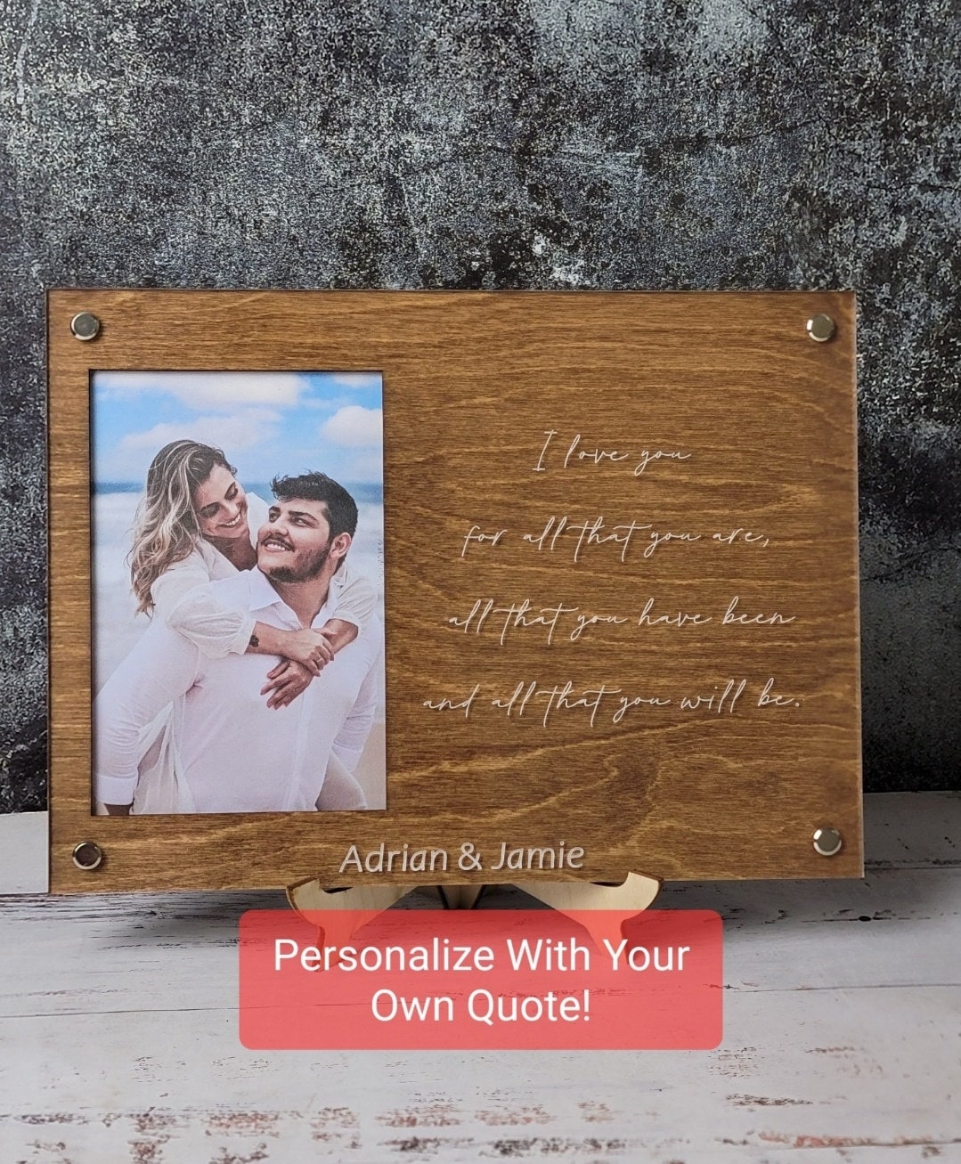 Picture Frame With Your Personal Message or Quote - EverLee Creations