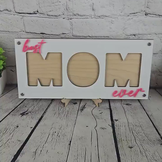 Mom Personalized Picture Frame, First Mothers Day, New Mommy Gift, Gift for Wife