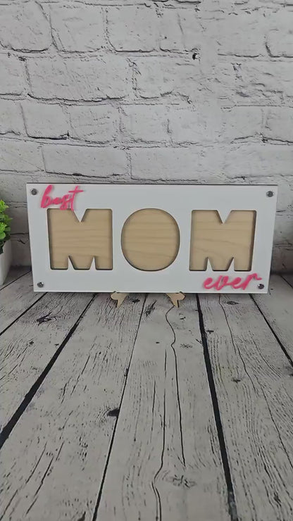 Mom Personalized Picture Frame, First Mothers Day, New Mommy Gift, Gift for Wife