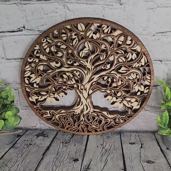 Wooden Tree of Life Wall Art – Wooden Decor – Wall Hanging – Rustic Home Decoration – House warming Gift
