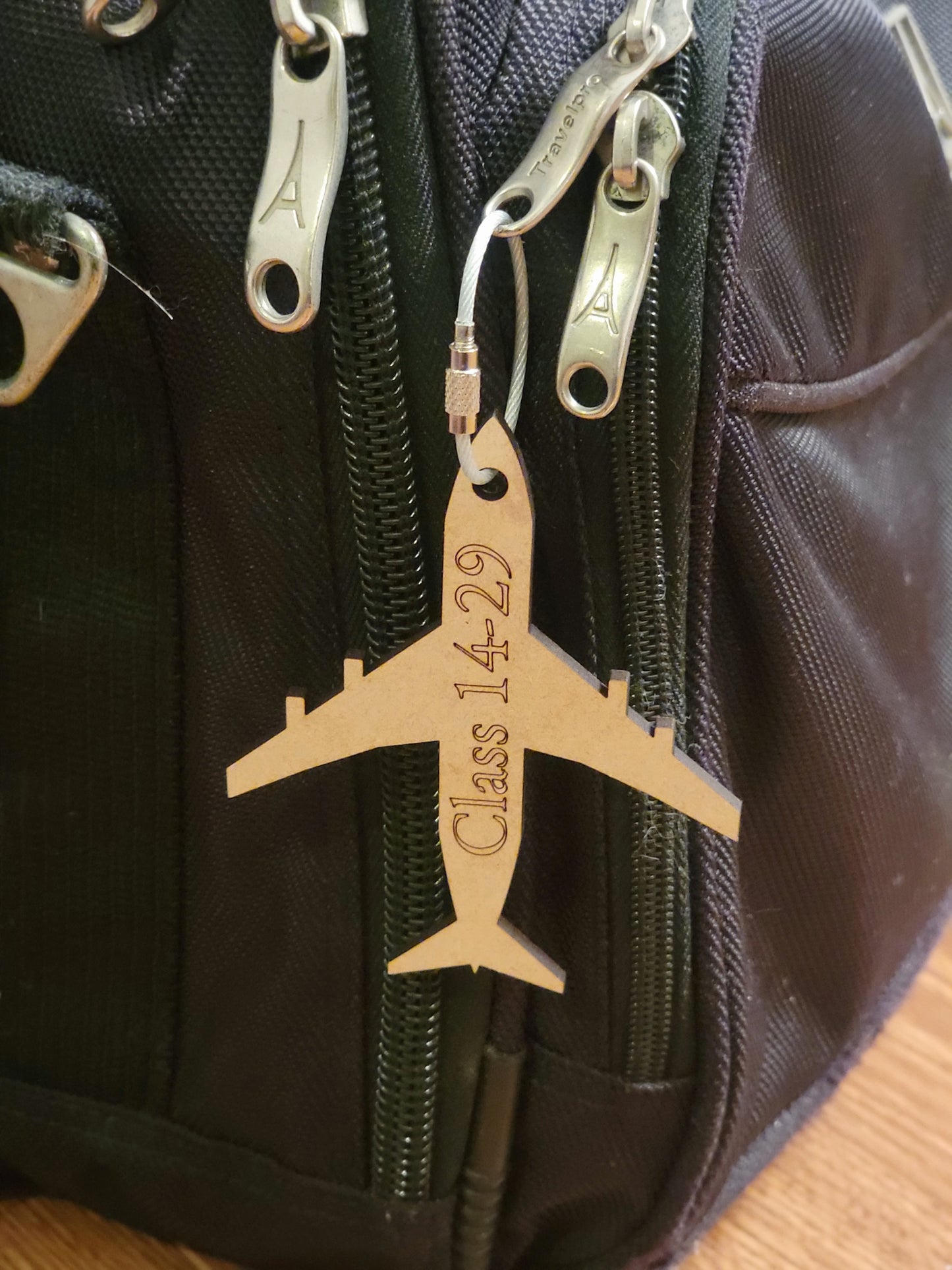 Plane with Class/Custom Text Bag Tag