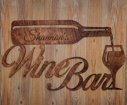Personalized Wine Bar Sign