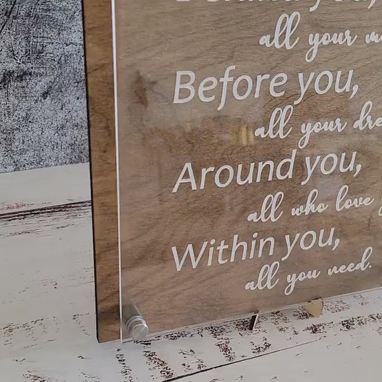 Graduation Gift Behind you all your memories,before you all your dreams| Graduation decor |Bestseller| table plaque| inspirational