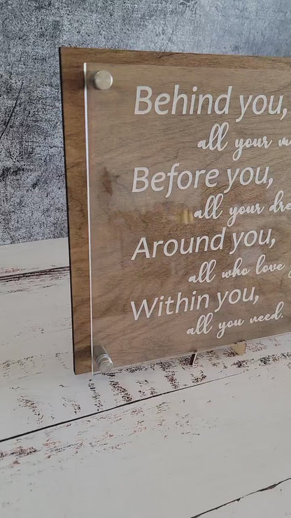 Graduation Gift Behind you all your memories,before you all your dreams| Graduation decor |Bestseller| table plaque| inspirational