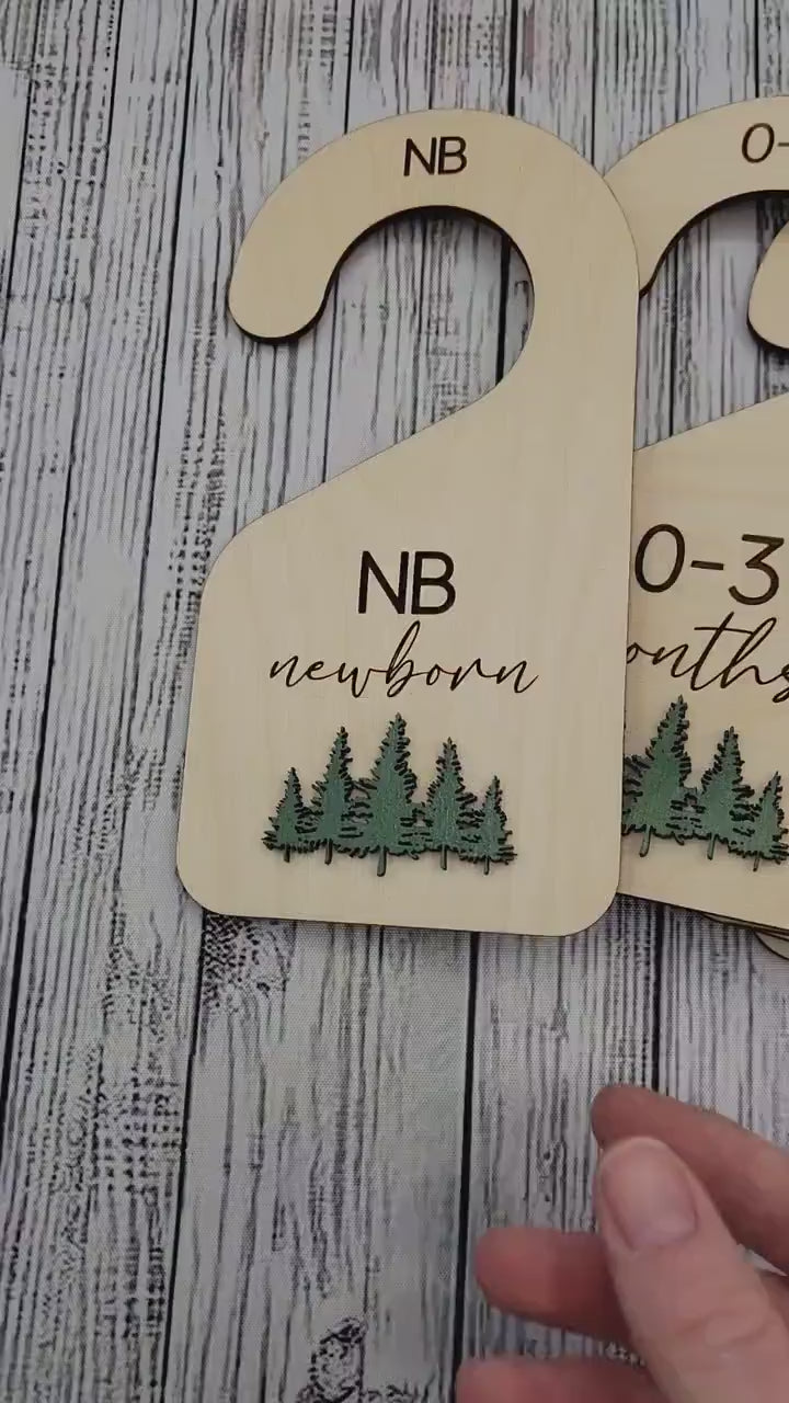 Baby Closet Dividers | Wooden Baby Clothes Dividers | Baby Closet Organize| Baby Shower Gift | Woodland | Modern Baby Closet Divider