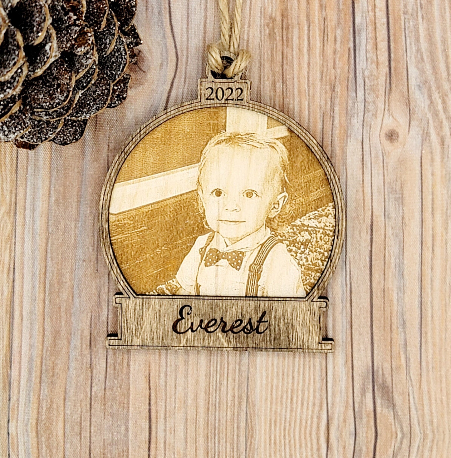 Engraved Picture / Photo Personalize Snow Globe Christmas Ornament | Christmas 2022 | Family Gift | Keepsake