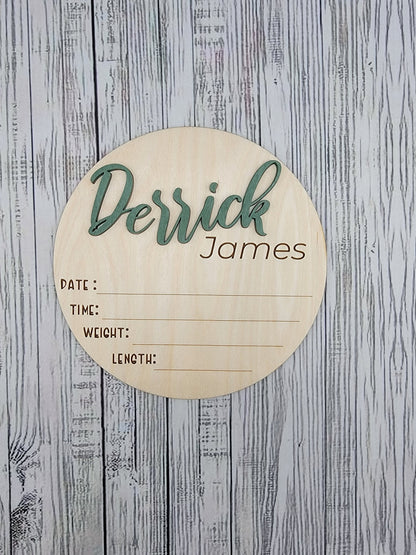 baby birth announcement sign hospital sign birth stats new mom gift baby shower gift