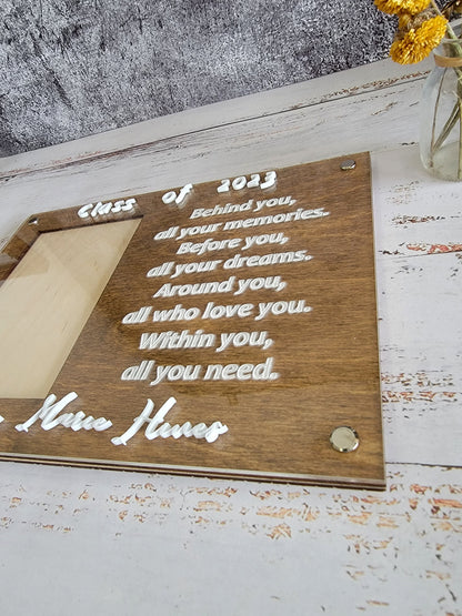 Graduation Gift 2023 Picture Frame | Personalized Class of 2023 Gift for Graduates | 2023 Graduation Gift | Graduate Photo Frame