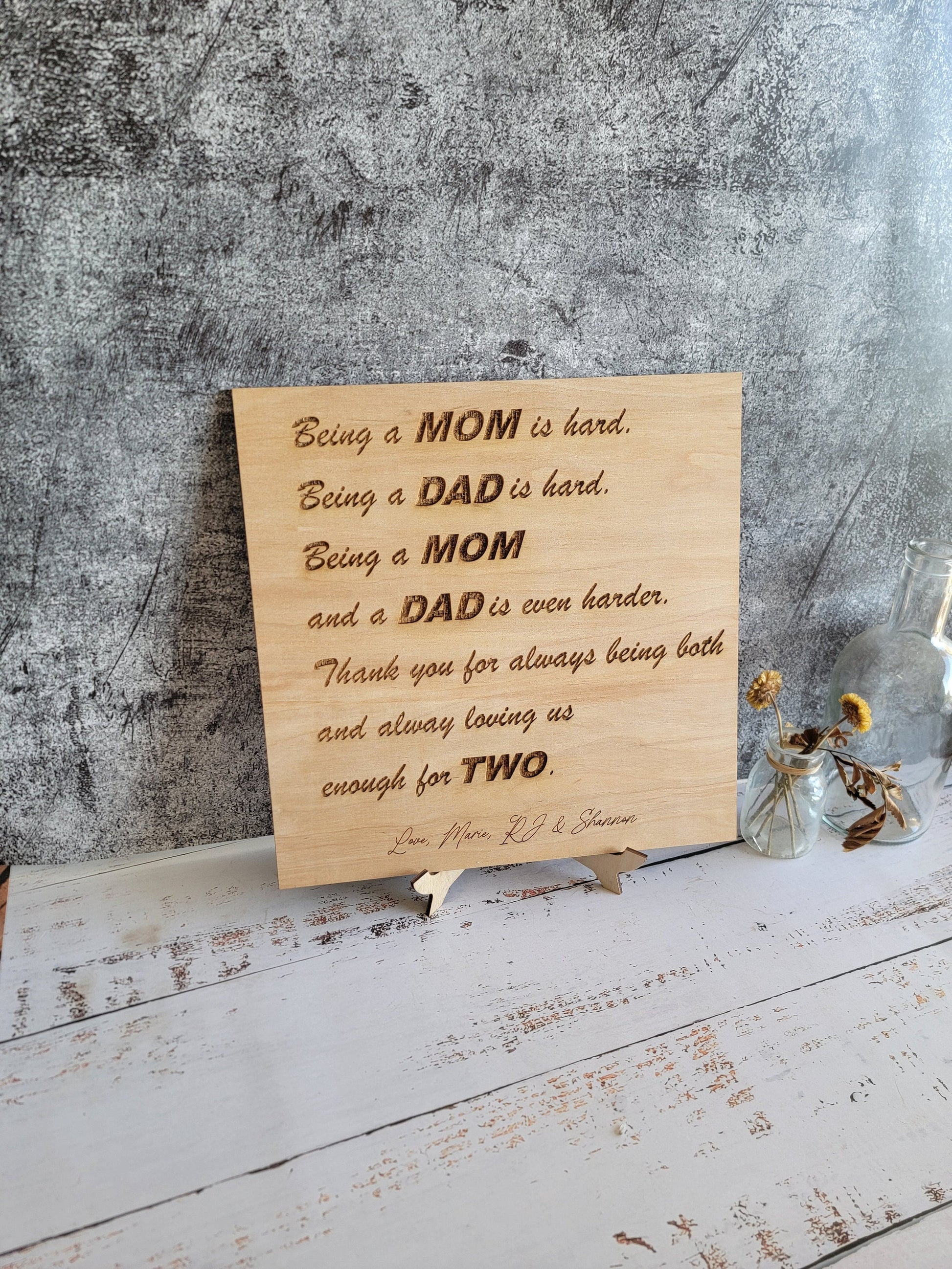 Personalized Gift For Mom- Fathers Day Gift For Mom- Personalized Inspirational Quote Plaque