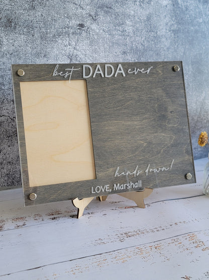 Gift For DAD - Picture Frame DIY Hand Print Sign