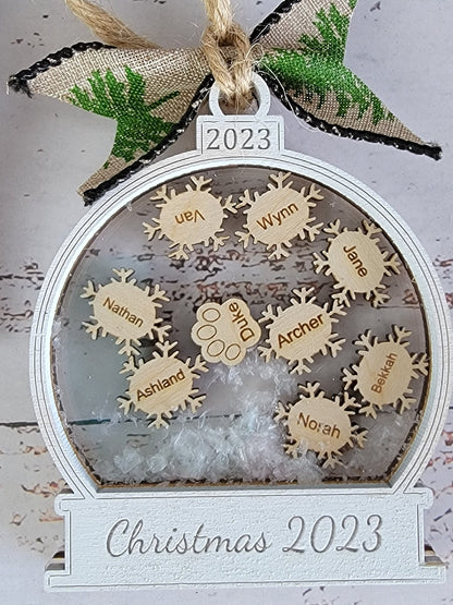Personalize Snow Globe Christmas Ornament | Christmas 2023 | Family Gift| Personalized Ornament