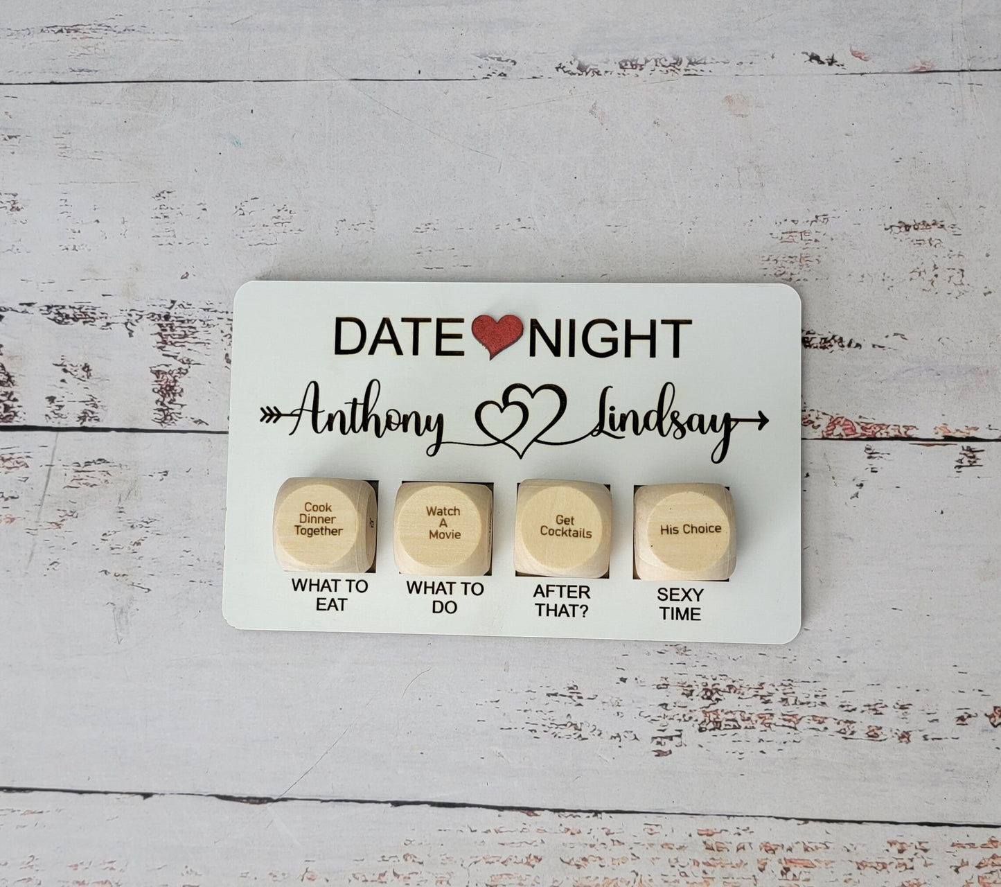 Valentines Gift, Couples date decision dice-Personalized Valentines Gift- Date night